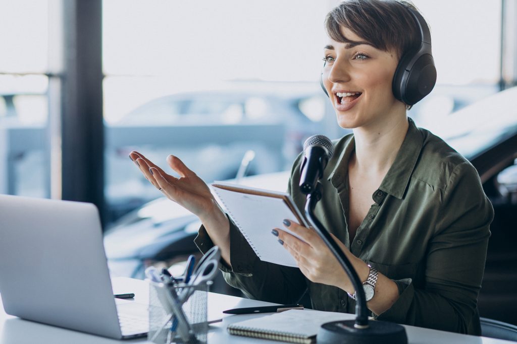 Voice in English presentation